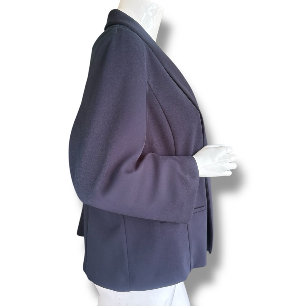 Anne Klein Navy Blue Open Front Blazer Shawl Collar. Women’s Size X-Large - Picture 3 of 6